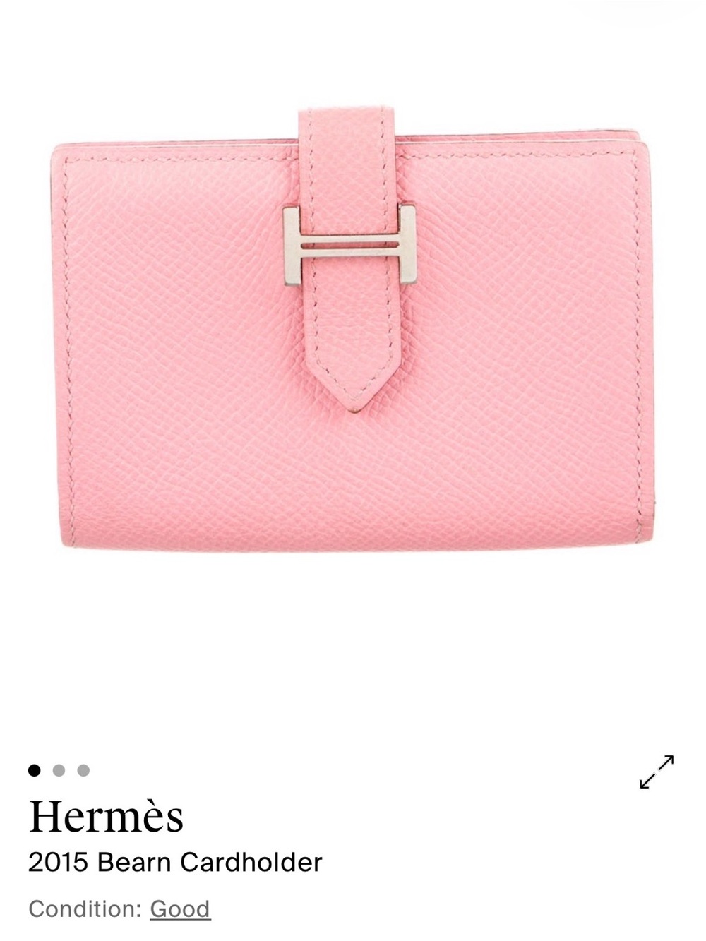 Hermes 2015 Bearn Cardholder